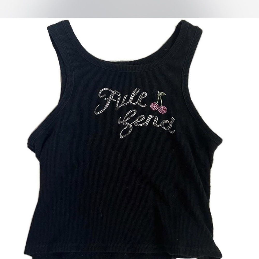 Full Send Sequin Crop Tank